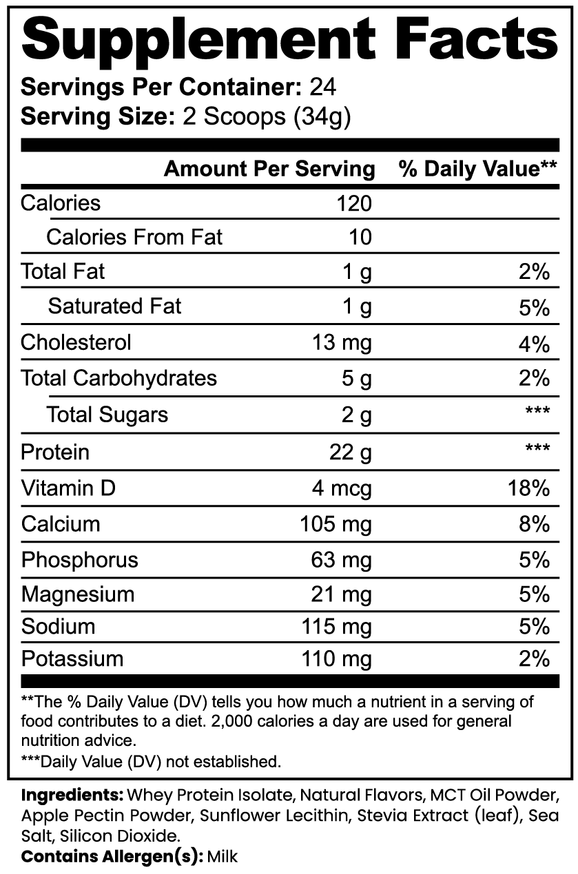 Pure Performance Whey Protein Isolate ( Vanilla)